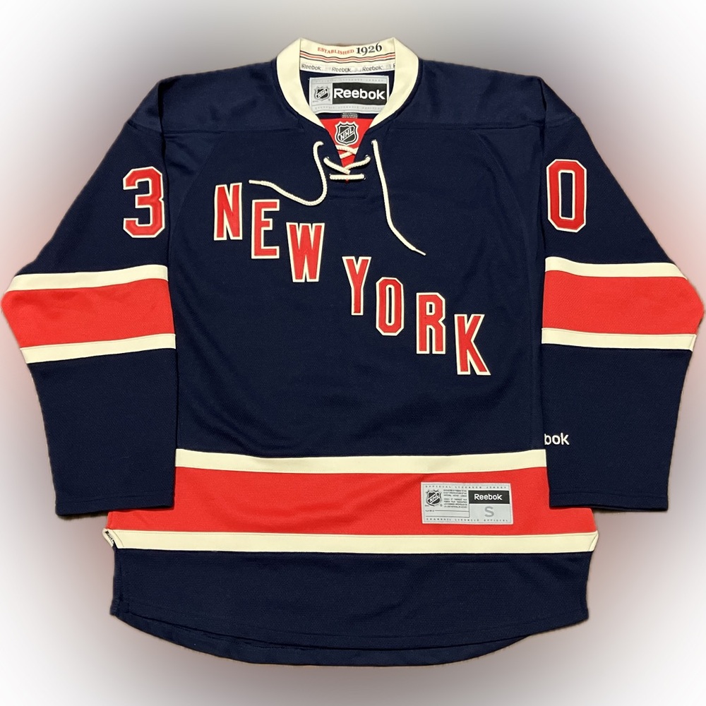New York Rangers Henrik Lundqvist Alt Reebok NHL Hockey Jersey Size S